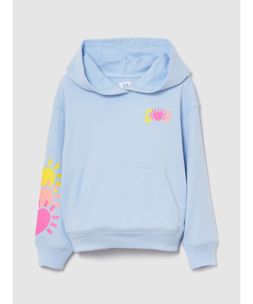 GAP(ギャップ)の「リラックスフィット GAPロゴ フレンチテリー パーカー (キッズ)(パーカー・キッズ・ブルー/パープル・120cm/130cm/160cm/150cm/140cm/110cm)」の1枚目の写真