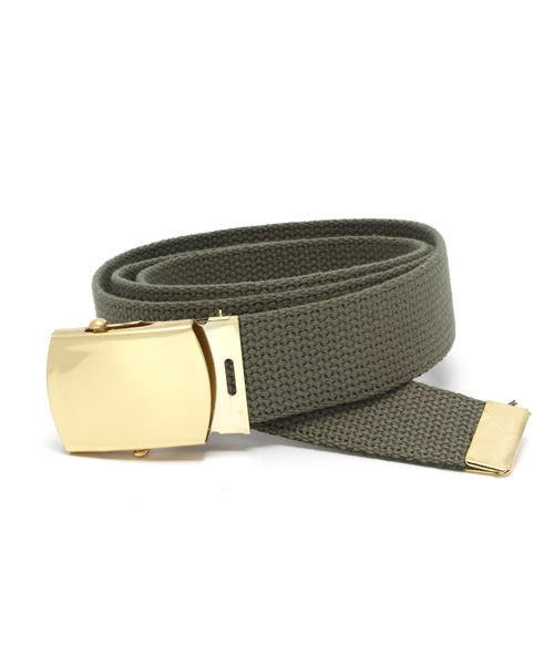 BEAMS BOY（ビームスボーイ）の「BEAMS BOY / US WEB BELT GOLD（ベルト・レディース・ベージュ/オリーブ・ONE SIZE）」の2枚目の写真