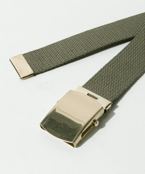 BEAMS BOY（ビームスボーイ）の「BEAMS BOY / US WEB BELT GOLD（ベルト・レディース・ベージュ/オリーブ・ONE SIZE）」の4枚目の写真