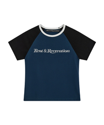 RAGLAN HALF SLEEVE TOP - NAVY