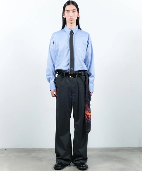 Jieda（ジエダ）の「【Jieda/ジエダ】SWITCHING SHIRT（シャツ/ブラウス・メンズ・ストライプ/ホワイト/サックスブルー・1/2）」の10枚目の写真