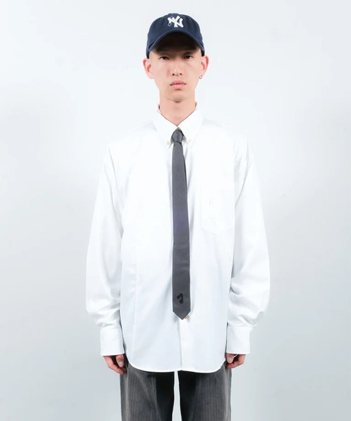 Jieda（ジエダ）の「【Jieda/ジエダ】SWITCHING SHIRT（シャツ/ブラウス・メンズ・ストライプ/ホワイト/サックスブルー・1/2）」の6枚目の写真