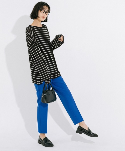 coca（coca）（コカ）の「シアーニットトップス（Tシャツ/カットソー・レディース・ブラック/ネイビー・M/L）」の7枚目の写真