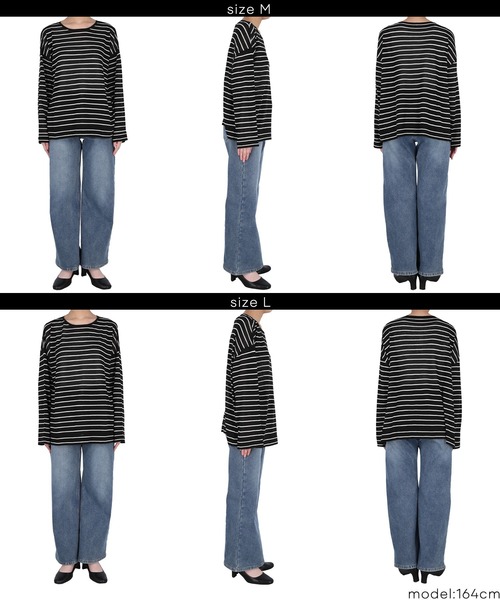 coca（coca）（コカ）の「シアーニットトップス（Tシャツ/カットソー・レディース・ブラック/ネイビー・M/L）」の15枚目の写真