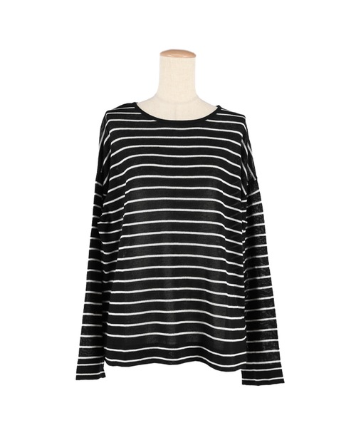 coca（coca）（コカ）の「シアーニットトップス（Tシャツ/カットソー・レディース・ブラック/ネイビー・M/L）」の20枚目の写真