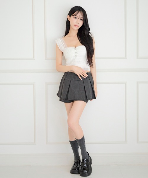 JilLA（ジルア）の「Flying Sleeve Frill Lace Tops / フライングスリーブフリルレーストップス（シャツ/ブラウス・レディース・ホワイト/ブラック・FREE）」の16枚目の写真