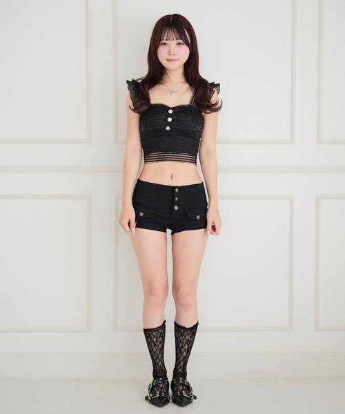 JilLA（ジルア）の「Flying Sleeve Frill Lace Tops / フライングスリーブフリルレーストップス（シャツ/ブラウス・レディース・ホワイト/ブラック・FREE）」の22枚目の写真