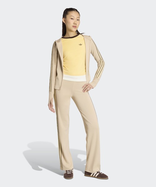 adidas（アディダス）の「adidas/アディダス HOODED TREFOIL ZIP TOP フルジップパーカー トラックジャケット 秋 秋服 2026年秋冬（ジャージ・レディース・ブラウン/ベージュ・S/M/L）」の13枚目の写真