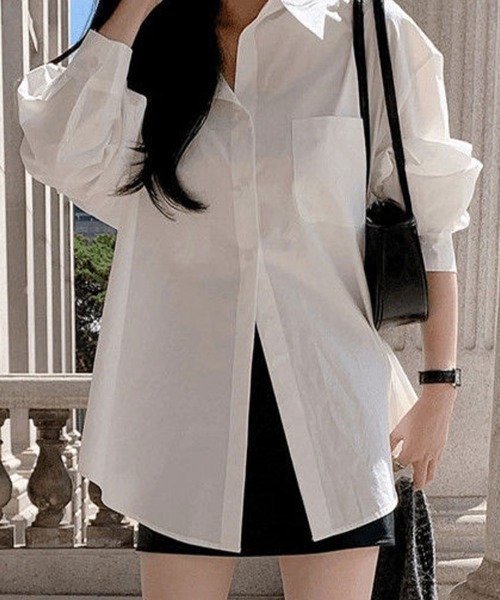 SallyLunn(サリーラン)の「マルチオーバーシャツ(シャツ/ブラウス・レディース・ホワイト・LARGE/MEDIUM)」の1枚目の写真