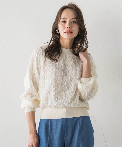 Viaggio Blu（ビアッジョブルー）の「FAIRY AIRYブラウス（シャツ/ブラウス・レディース・ホワイト/ブラック・S/M）」の3枚目の写真