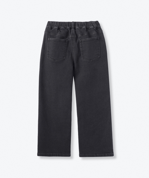 MUSINSA STANDARD KIDS（ムシンサスタンダードキッズ）の「起毛レギュラーフィットバンディングデニムパンツ[ウォッシュドブラック]（デニムパンツ・レディース・その他・100/110/120/130/140/150）」の3枚目の写真