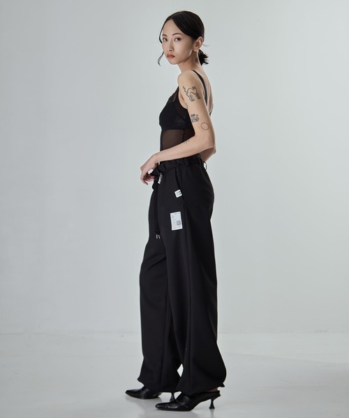 Maison MIHARA YASUHIRO(メゾンミハラヤスヒロ)の「【MIHARA YASUHIRO/ミハラヤスヒロ】WOOLY TEXTURE EASY TROUSERS/ウーリーテクスチャーイージートラウザー(スラックス・レディース・ベージュ/ブラック・36/38)」の5枚目の写真