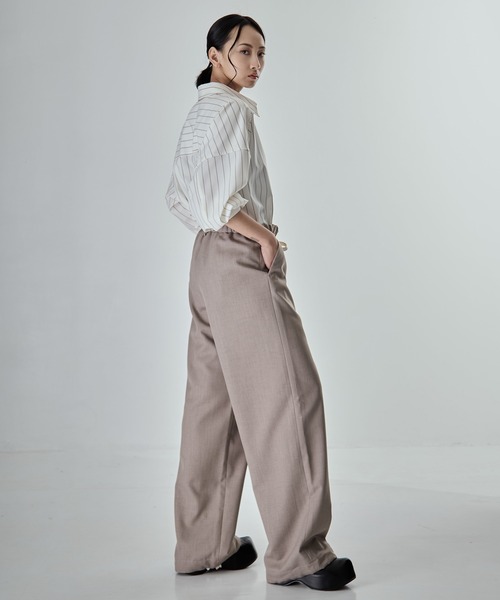 Maison MIHARA YASUHIRO(メゾンミハラヤスヒロ)の「【MIHARA YASUHIRO/ミハラヤスヒロ】WOOLY TEXTURE EASY TROUSERS/ウーリーテクスチャーイージートラウザー(スラックス・レディース・ベージュ/ブラック・36/38)」の19枚目の写真