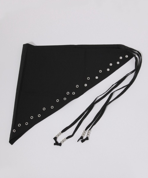 niko and...(ニコアンド)の「オリジナルハトメ三角スカーフ(ストール/ショール・レディース・ブラック/ホワイト・0)」の1枚目の写真