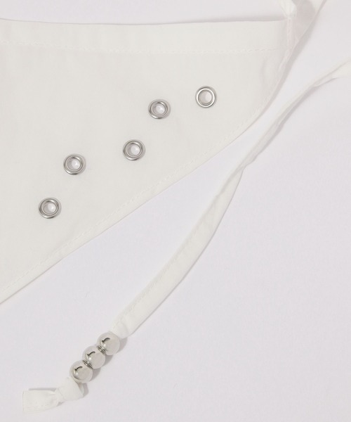 niko and...(ニコアンド)の「オリジナルハトメ三角スカーフ(ストール/ショール・レディース・ブラック/ホワイト・0)」の6枚目の写真