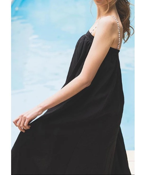 LUDICRUM(ルーディクルム)の「Multi strap camisole dress(キャミソール・レディース・ブラック/オフホワイト・FREE)」の9枚目の写真