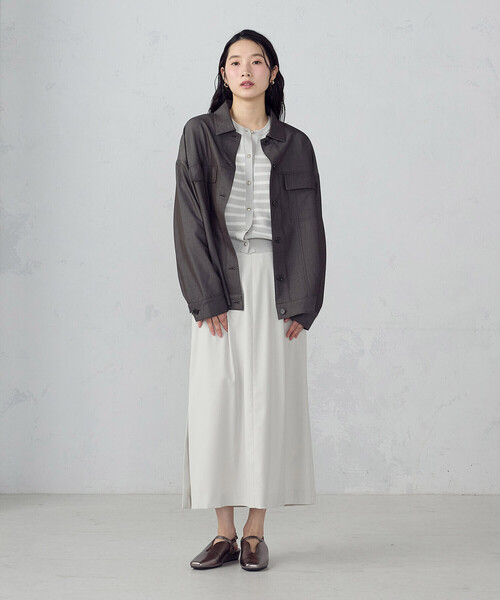 COMME CA ISM（コムサイズム）の「デニムライクＧジャン/セットアップ対応（ブルゾン・レディース・チャコール/ネイビー・MEDIUM/LARGE）」の5枚目の写真