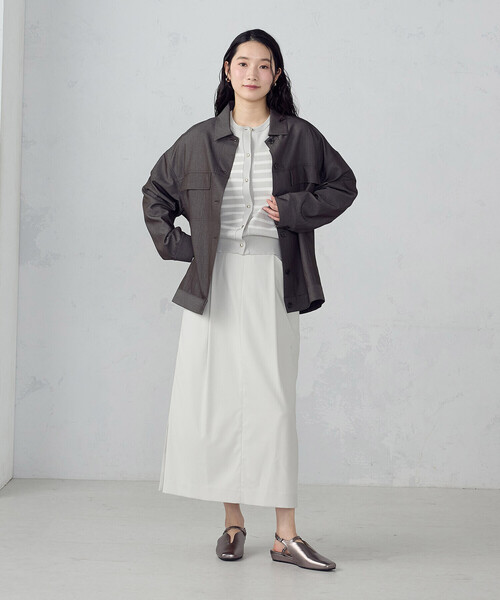 COMME CA ISM（コムサイズム）の「デニムライクＧジャン/セットアップ対応（ブルゾン・レディース・チャコール/ネイビー・MEDIUM/LARGE）」の7枚目の写真