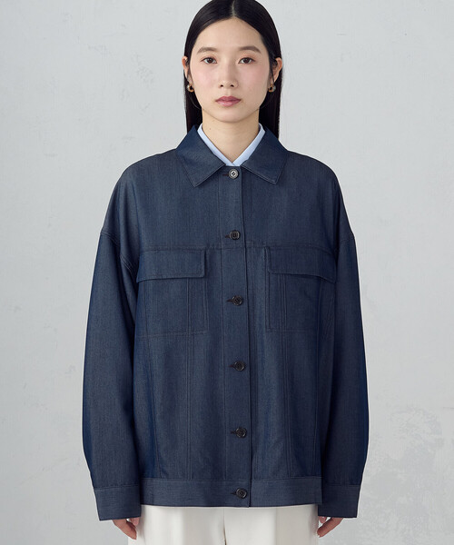 COMME CA ISM（コムサイズム）の「デニムライクＧジャン/セットアップ対応（ブルゾン・レディース・チャコール/ネイビー・MEDIUM/LARGE）」の16枚目の写真