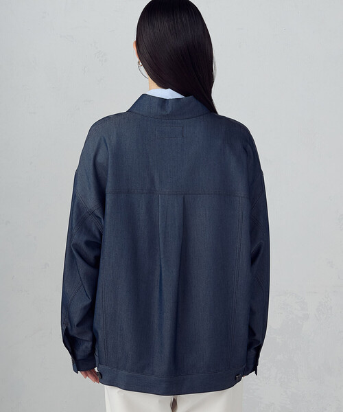 COMME CA ISM（コムサイズム）の「デニムライクＧジャン/セットアップ対応（ブルゾン・レディース・チャコール/ネイビー・MEDIUM/LARGE）」の18枚目の写真
