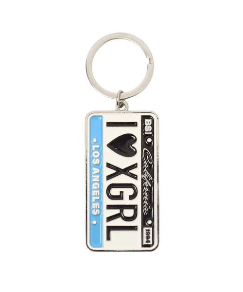 X-girl(エックスガール)の「PLATE LOGO KEY CHARM(キーホルダー・レディース・ピンク/ライトブルー・ONE SIZE)」の4枚目の写真
