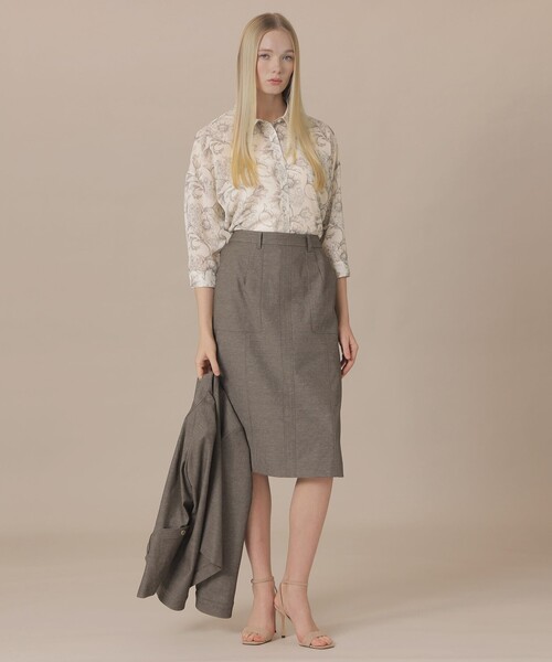 MACKINTOSH LONDON（マッキントッシュ ロンドン）の「【BIBURY FLOWER】エッチングバイブリーブラウス（シャツ/ブラウス・レディース・ホワイト系その他・38）」の2枚目の写真