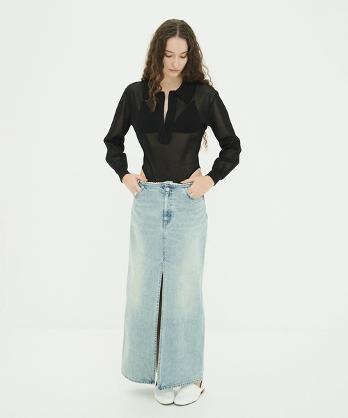 CENTER SLIT DENIM SKIRT（デニムスカート）｜CLANE（クラネ）の