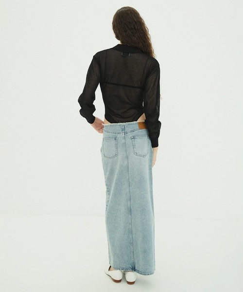 CLANE(クラネ)の「CENTER SLIT DENIM SKIRT(デニムスカート・レディース・ライトブルー・0/2/1)」の11枚目の写真