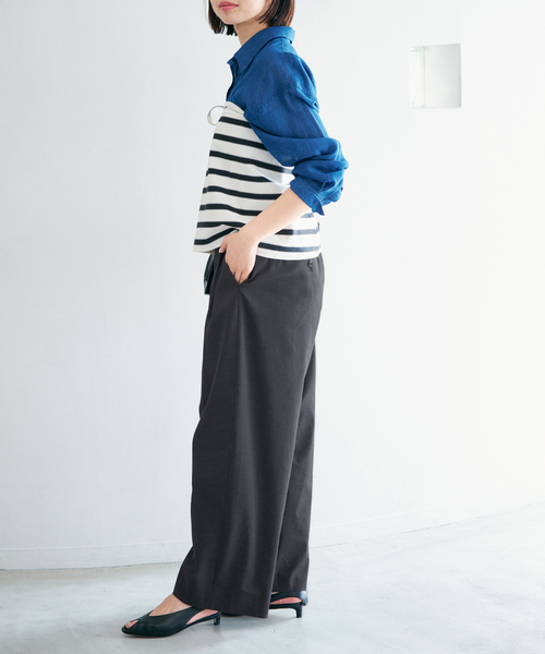 IENA（イエナ）の「ウォッシャブル リネンミックスコクーンスラックス（スラックス・レディース・ブラック/ホワイト/ベージュ系その他・38/36/34）」の13枚目の写真