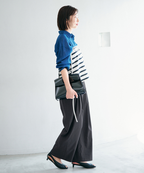 IENA（イエナ）の「ウォッシャブル リネンミックスコクーンスラックス（スラックス・レディース・ブラック/ホワイト/ベージュ系その他・38/36/34）」の15枚目の写真