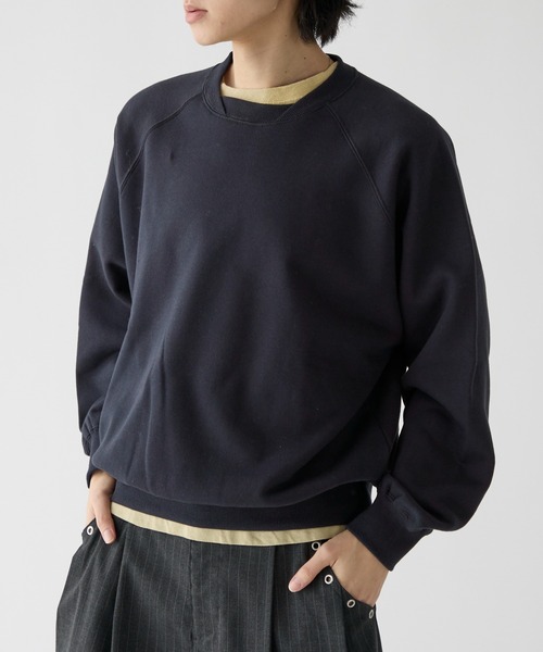 Adoon plain(アドーンプレーン)の「V1-Gusset Raglan Sweet / Vガゼットラグラン裏毛スウェット(スウェット・メンズ・ブラウン/ライトグレー/ネイビー・LARGE/MEDIUM)」の3枚目の写真