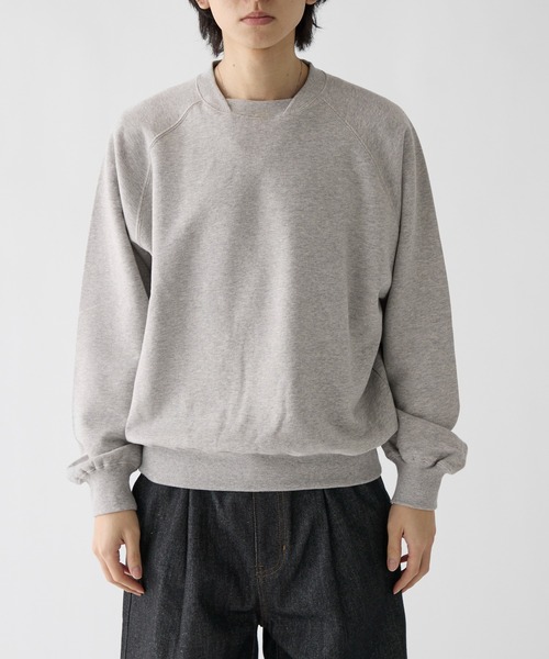 Adoon plain(アドーンプレーン)の「V1-Gusset Raglan Sweet / Vガゼットラグラン裏毛スウェット(スウェット・メンズ・ブラウン/ライトグレー/ネイビー・LARGE/MEDIUM)」の4枚目の写真