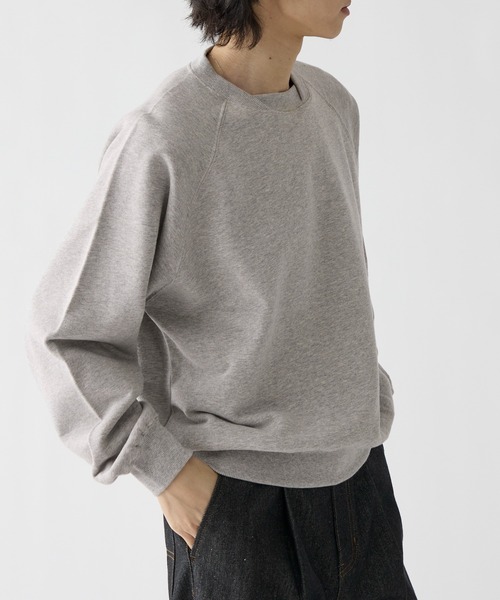 Adoon plain(アドーンプレーン)の「V1-Gusset Raglan Sweet / Vガゼットラグラン裏毛スウェット(スウェット・メンズ・ブラウン/ライトグレー/ネイビー・LARGE/MEDIUM)」の5枚目の写真