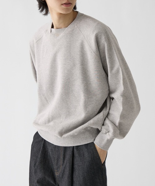 Adoon plain(アドーンプレーン)の「V1-Gusset Raglan Sweet / Vガゼットラグラン裏毛スウェット(スウェット・メンズ・ブラウン/ライトグレー/ネイビー・LARGE/MEDIUM)」の7枚目の写真