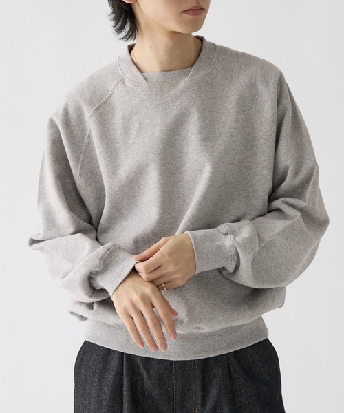 Adoon plain(アドーンプレーン)の「V1-Gusset Raglan Sweet / Vガゼットラグラン裏毛スウェット(スウェット・メンズ・ブラウン/ライトグレー/ネイビー・LARGE/MEDIUM)」の8枚目の写真