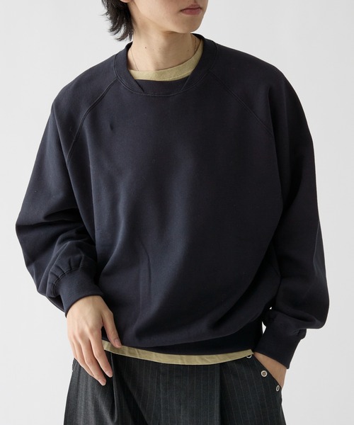 Adoon plain(アドーンプレーン)の「V1-Gusset Raglan Sweet / Vガゼットラグラン裏毛スウェット(スウェット・メンズ・ブラウン/ライトグレー/ネイビー・LARGE/MEDIUM)」の18枚目の写真