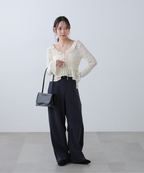 FREE'S MART（フリーズマート）の「◆【はかな企画】ウエストアジャストカーブパンツ〈ＭＦＭ〉（その他パンツ・レディース・ホワイト系その他/ネイビー・MEDIUM/SMALL/X-SMALL）」の8枚目の写真