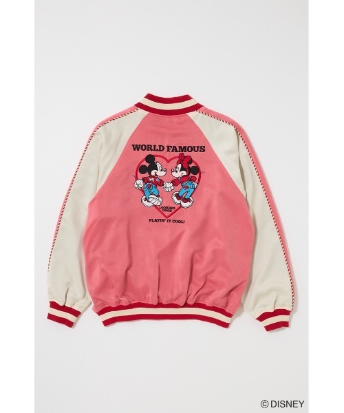 Disney SERIES CREATED by MUS(ディズニーシリーズクリエイテッドバイエムユーエス)の「MD MM MATCHING OUTFITS ジャケット(スカジャン・レディース・ブルー/ピンク・FREE)」の3枚目の写真