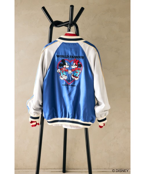 Disney SERIES CREATED by MUS(ディズニーシリーズクリエイテッドバイエムユーエス)の「MD MM MATCHING OUTFITS ジャケット(スカジャン・レディース・ブルー/ピンク・FREE)」の5枚目の写真