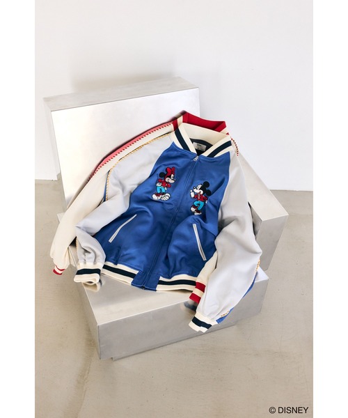 Disney SERIES CREATED by MUS(ディズニーシリーズクリエイテッドバイエムユーエス)の「MD MM MATCHING OUTFITS ジャケット(スカジャン・レディース・ブルー/ピンク・FREE)」の7枚目の写真