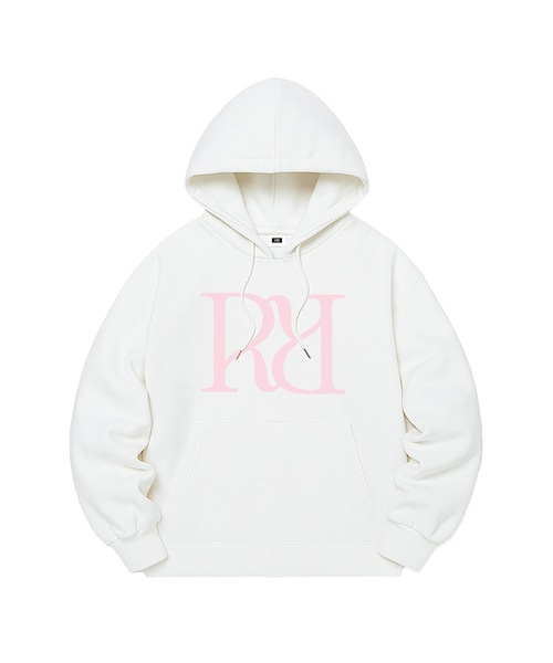 RANDOMOFF(ランダムオフ)の「R:SIGNET BOLD OVER FIT HOODIE (3color)(パーカー・レディース・チャコールグレー/ホワイト/ブラック・LARGE/MEDIUM/X-LARGE/SMALL)」の2枚目の写真