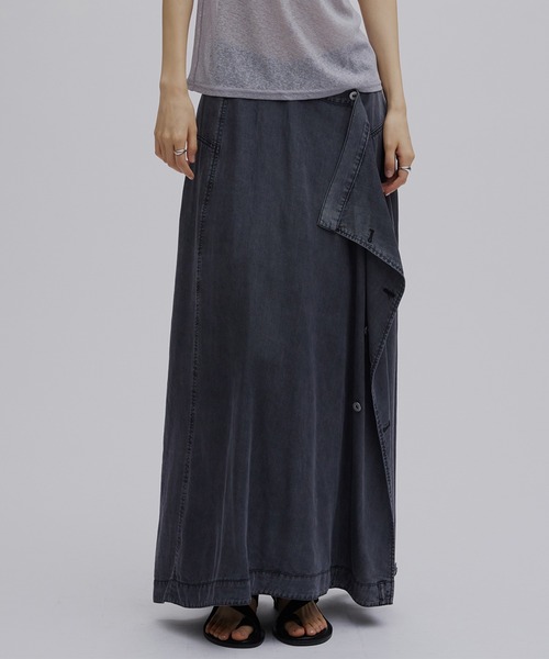 Ameri(�A����)��TENCEL DENIM WRAP LIKE SKIRT(�f�j���X�J�[�g)