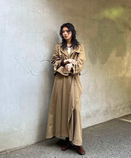 Ameri（アメリ）の「TENCEL DENIM WRAP LIKE SKIRT（デニムスカート・レディース・ベージュ/ブラック/ブルー・MEDIUM/SMALL）」の13枚目の写真