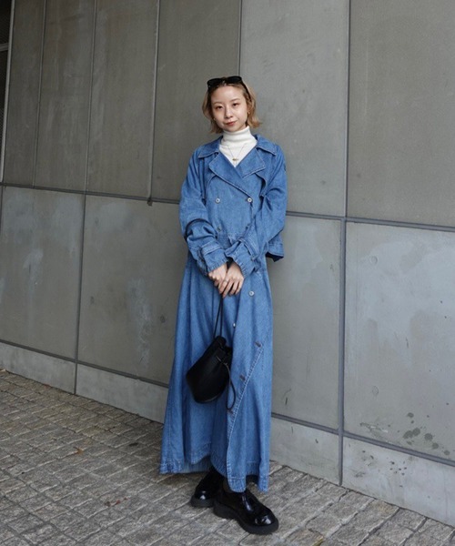 Ameri（アメリ）の「TENCEL DENIM WRAP LIKE SKIRT（デニムスカート・レディース・ベージュ/ブラック/ブルー・MEDIUM/SMALL）」の17枚目の写真