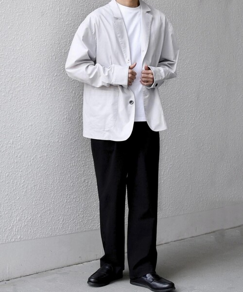 SHIPS any（シップス エニィ）の「【WEB限定】SHIPS any:〈接触冷感・ストレッチ・遮熱等〉ハイブリッドリネン リラックス テーラード ジャケット◆（テーラードジャケット・メンズ・ダークグレー/ライトオリーブ/ライトグレー/ネイビー・X-LARGE/LARGE/MEDIUM/SMALL）」の5枚目の写真