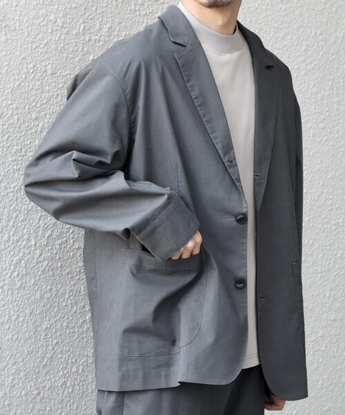 SHIPS any（シップス エニィ）の「【WEB限定】SHIPS any:〈接触冷感・ストレッチ・遮熱等〉ハイブリッドリネン リラックス テーラード ジャケット◆（テーラードジャケット・メンズ・ダークグレー/ライトオリーブ/ライトグレー/ネイビー・X-LARGE/LARGE/MEDIUM/SMALL）」の14枚目の写真