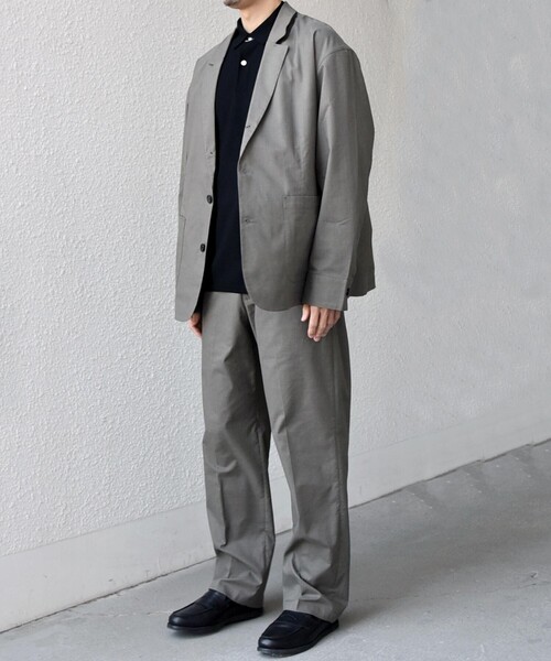 SHIPS any（シップス エニィ）の「【WEB限定】SHIPS any:〈接触冷感・ストレッチ・遮熱等〉ハイブリッドリネン リラックス テーラード ジャケット◆（テーラードジャケット・メンズ・ダークグレー/ライトオリーブ/ライトグレー/ネイビー・X-LARGE/LARGE/MEDIUM/SMALL）」の16枚目の写真