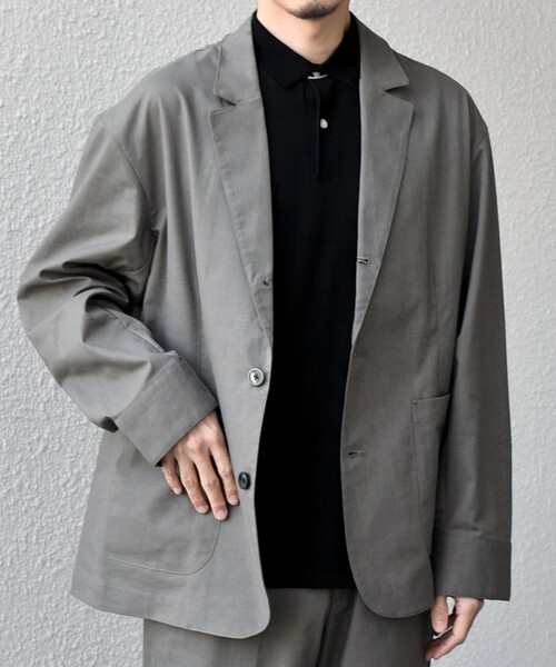 SHIPS any（シップス エニィ）の「【WEB限定】SHIPS any:〈接触冷感・ストレッチ・遮熱等〉ハイブリッドリネン リラックス テーラード ジャケット◆（テーラードジャケット・メンズ・ダークグレー/ライトオリーブ/ライトグレー/ネイビー・X-LARGE/LARGE/MEDIUM/SMALL）」の18枚目の写真