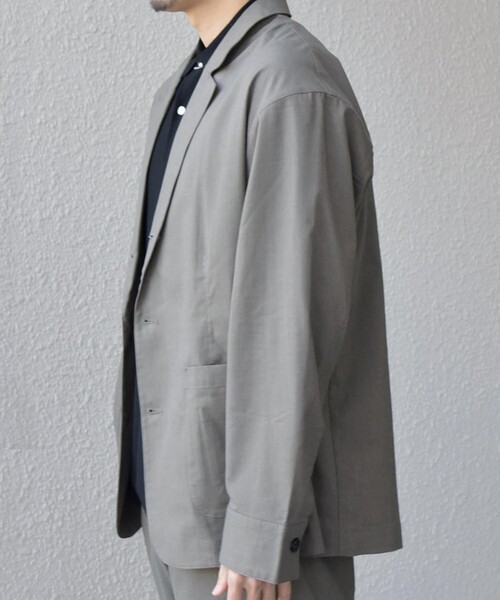 SHIPS any（シップス エニィ）の「【WEB限定】SHIPS any:〈接触冷感・ストレッチ・遮熱等〉ハイブリッドリネン リラックス テーラード ジャケット◆（テーラードジャケット・メンズ・ダークグレー/ライトオリーブ/ライトグレー/ネイビー・X-LARGE/LARGE/MEDIUM/SMALL）」の19枚目の写真