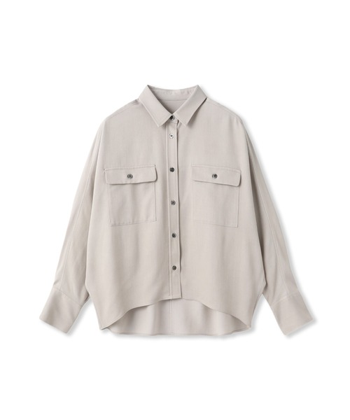 LAUTREAMONT(ロートレアモン)の「Beauty Denimブラウス≪洗濯機で洗える≫(シャツ/ブラウス・レディース・ベージュ/ネイビー・9号)」の3枚目の写真